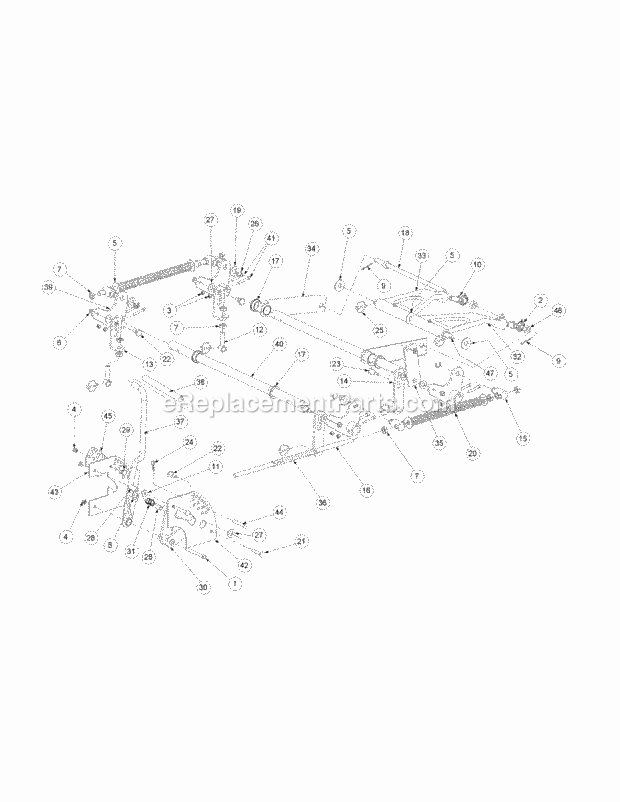 Lift Assembly Diagram and Parts List for M48-KW 53AB5DBV750 Cub Cadet Sprayer